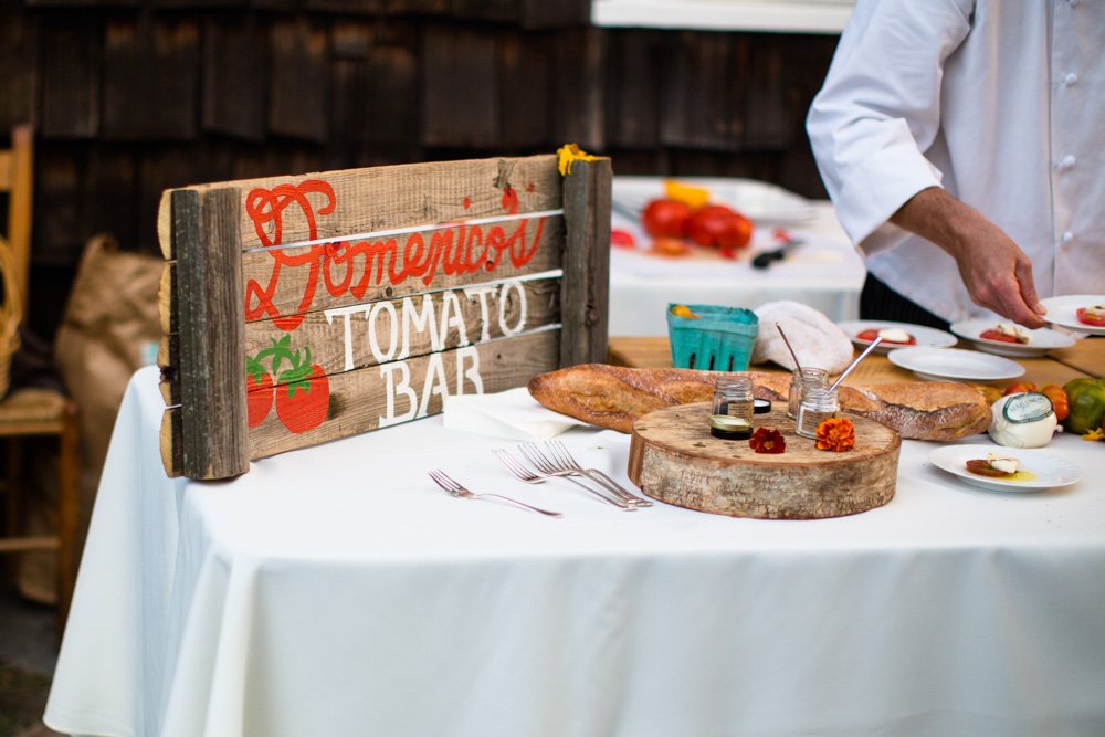 wedding food signage