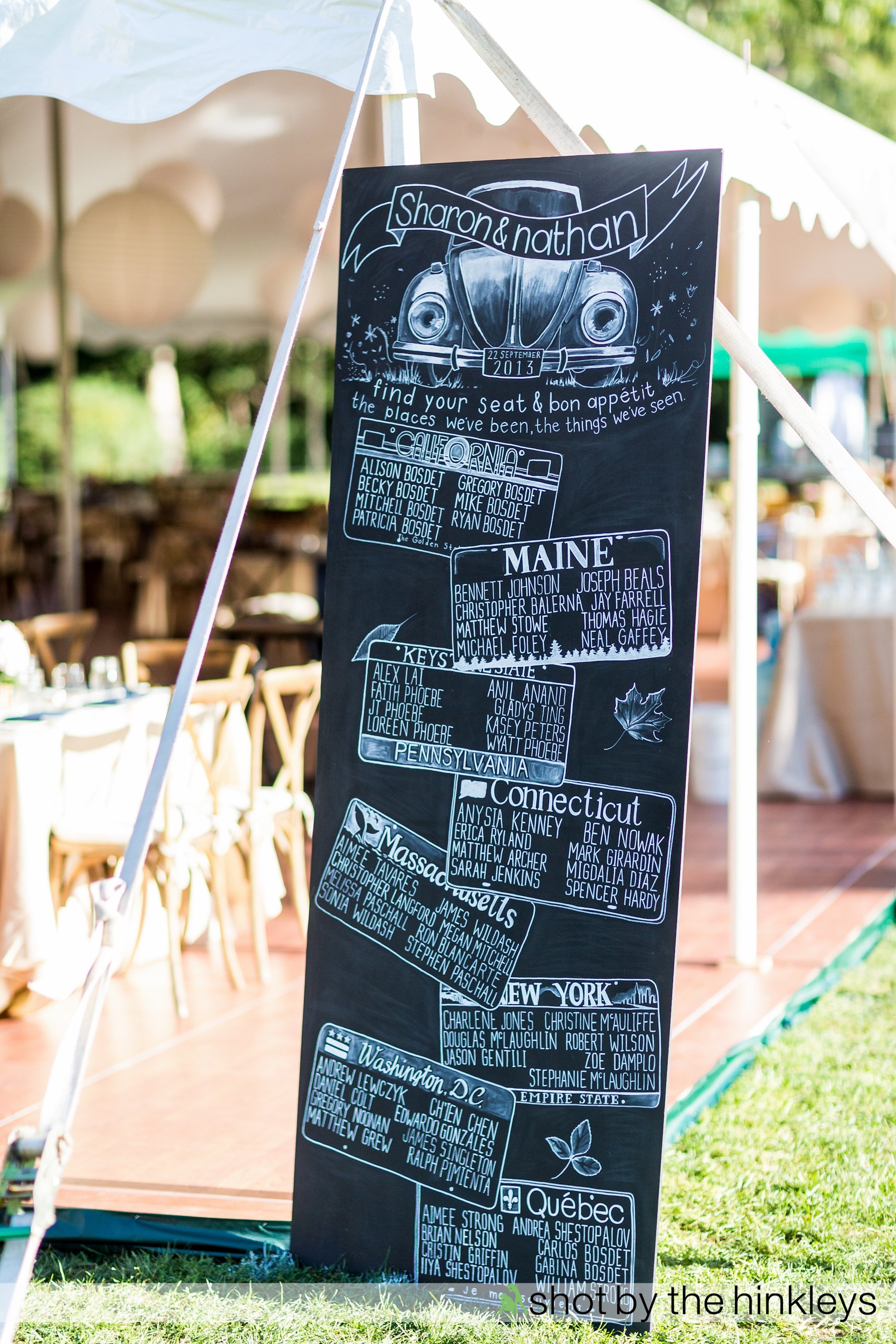 wedding menu sign