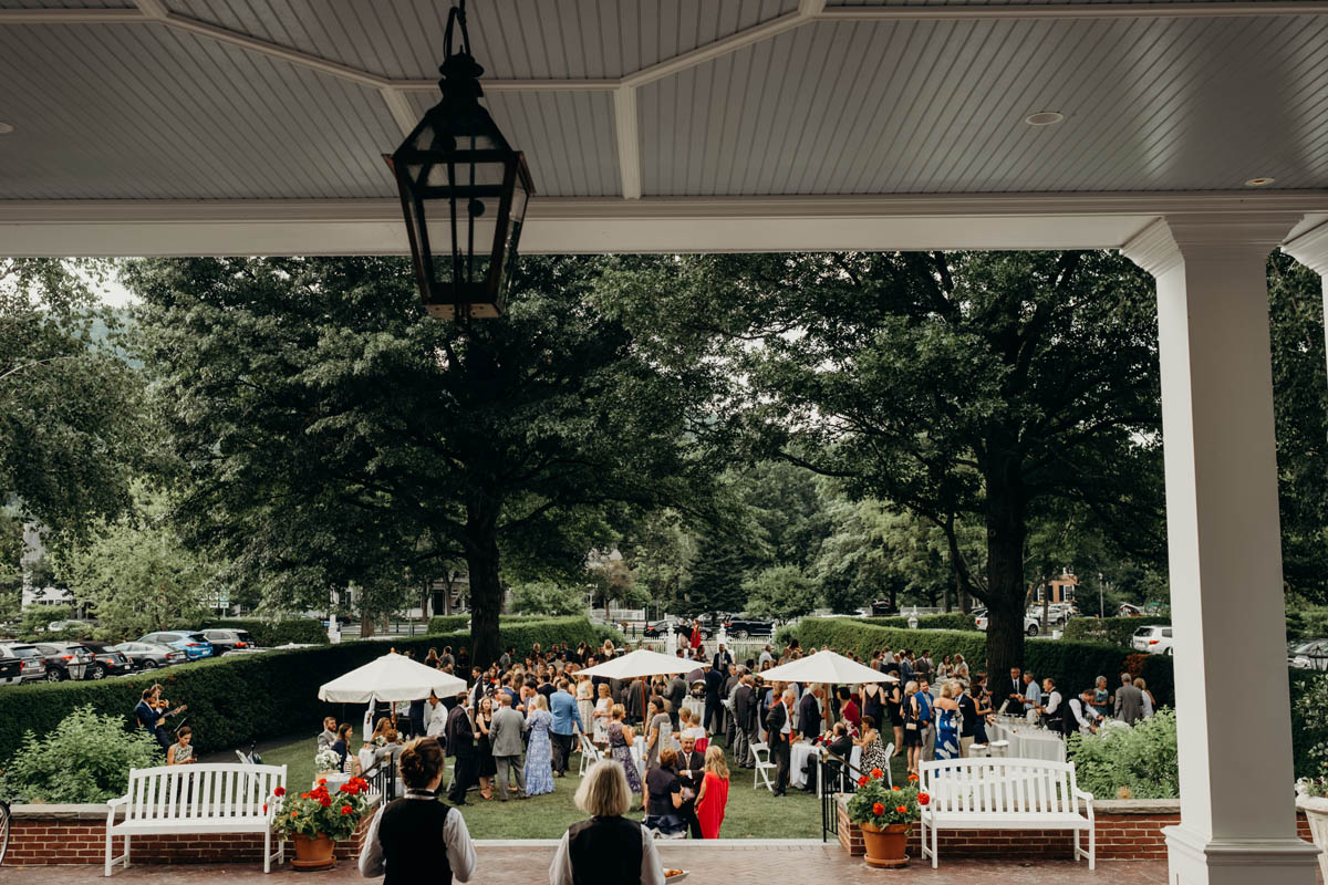 Woodstock Inn's front lawn during an event