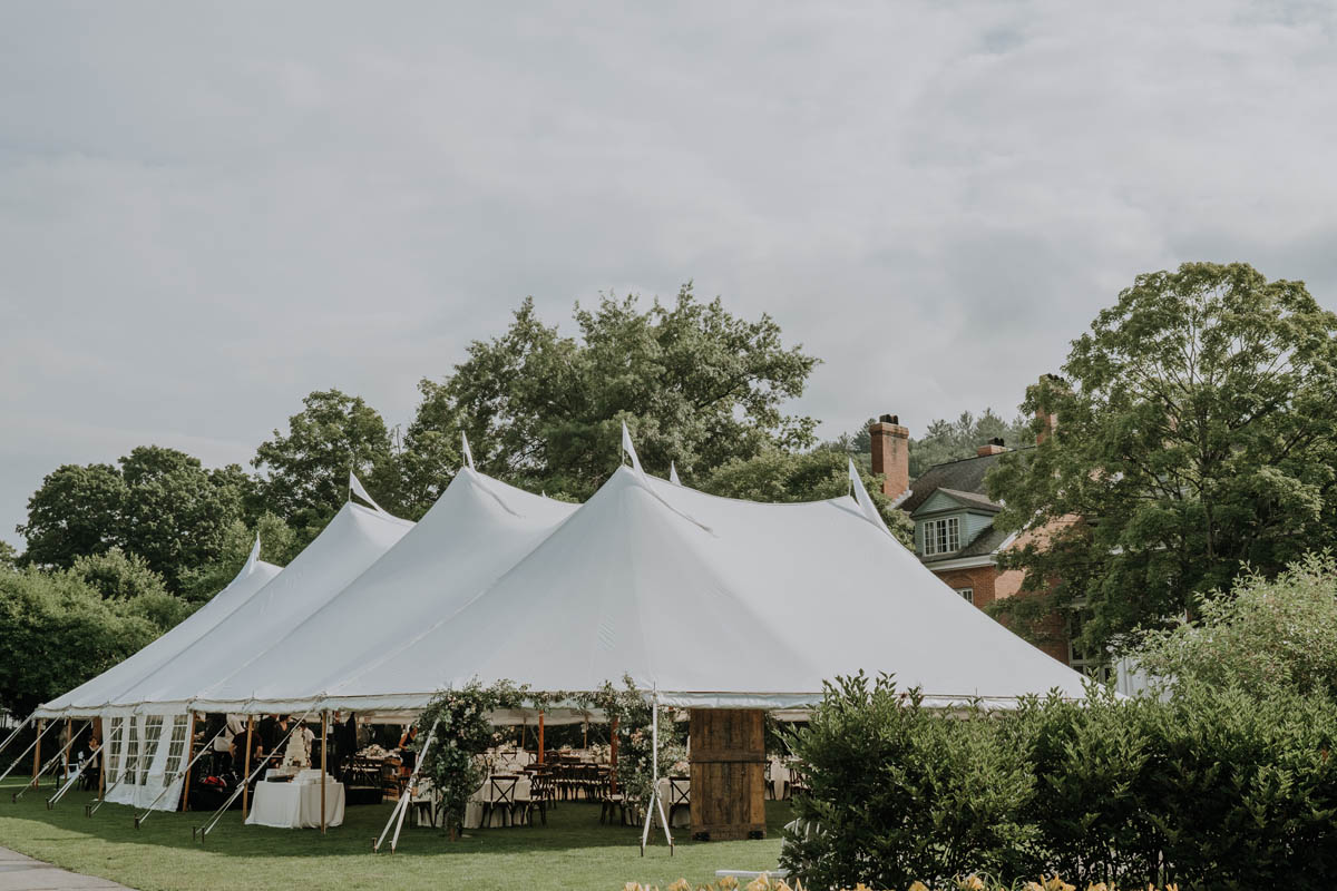 tent reception at Woodstock Inn